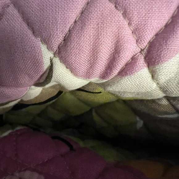 Vera Bradley Shoulder Bag Laura Style Portobello Road Pattern Purse Green Purple - Picture 6 of 8